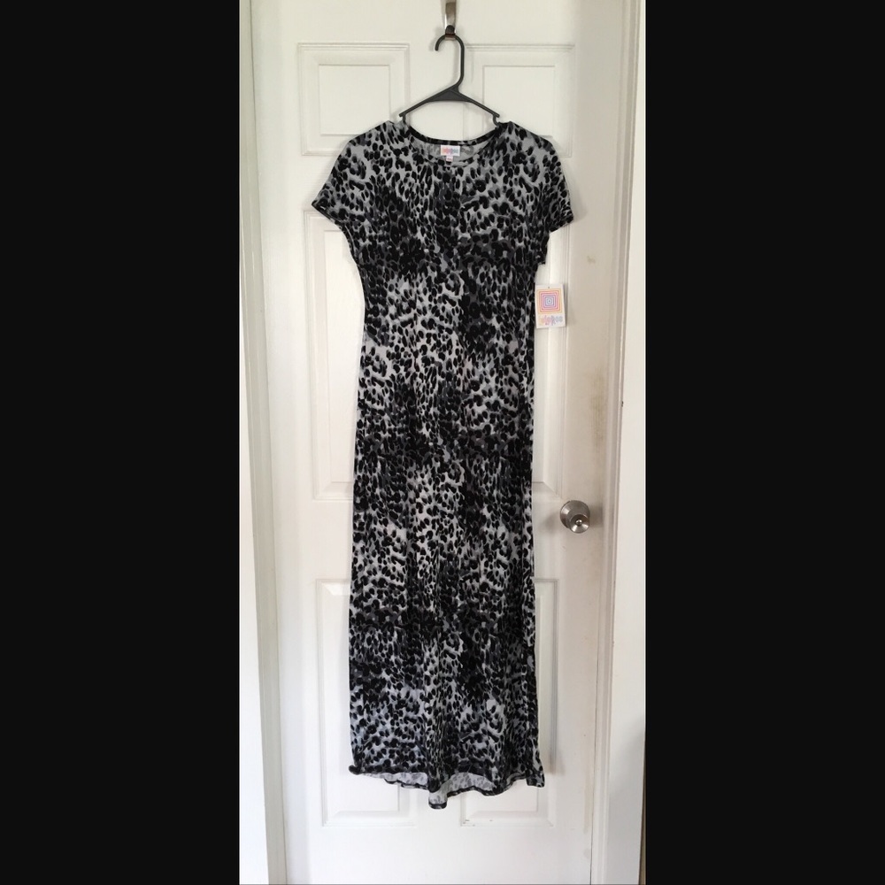 Snow Leopard Lularoe Maria Maxi Dress